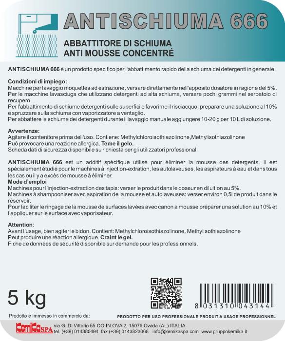 Detergente Antischiuma 666 Lt 5