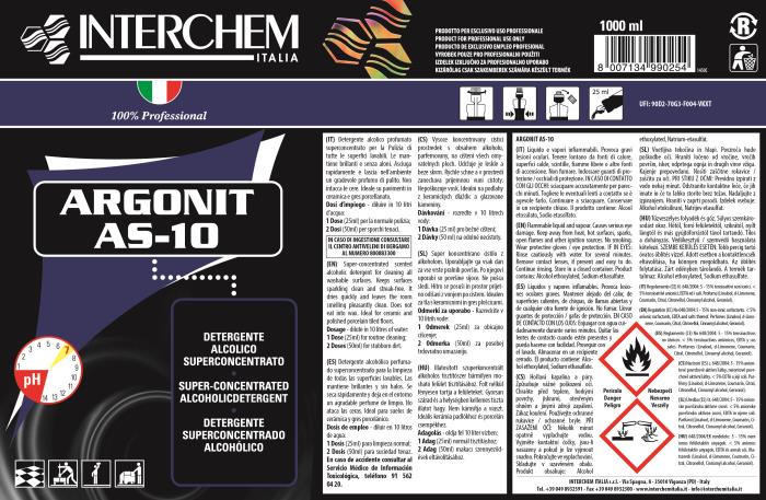 Detergente alcolico concentrato per pavimenti Argonit AS-10