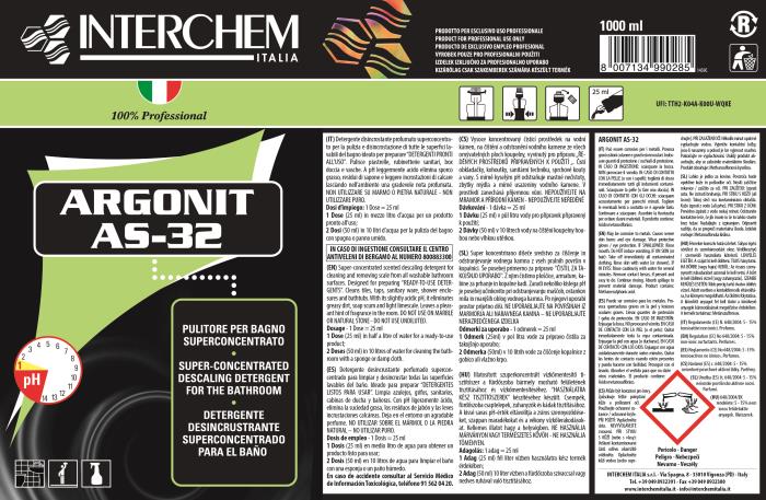 Detergente sanificante Argonit AS-32 1 LT