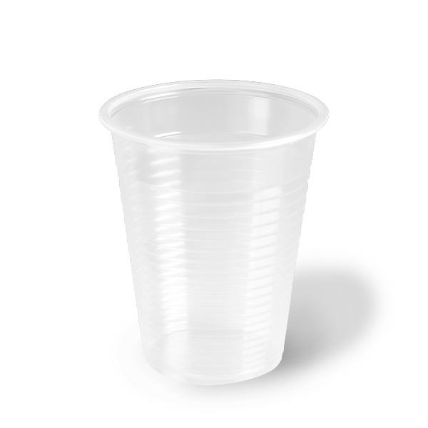 Bicchiere di plastica 200 cc trasparente pz 100