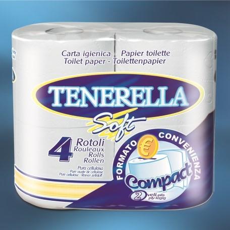 Carta igienica in rotolo Tenerella Compact 2 veli  conf. 40 rotoli  