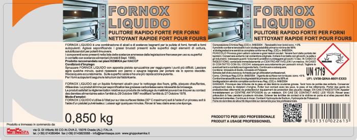 Pulitore alcalino Fornox Liquido KG 0,85