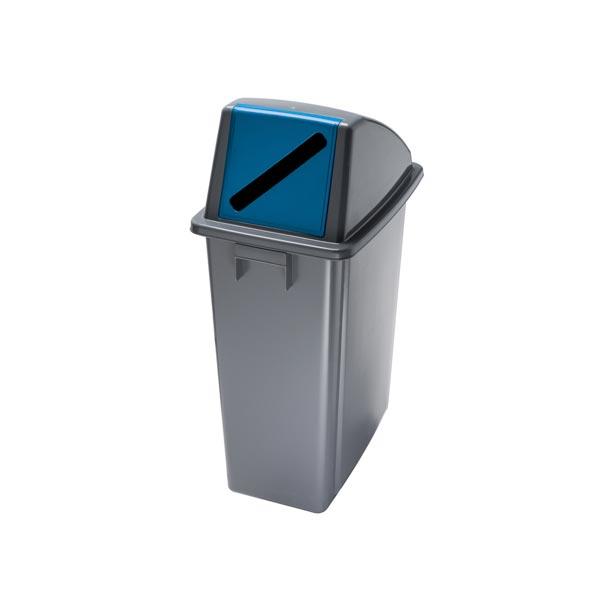 Gettacarte con coperchio apertura frontale blu Office 60