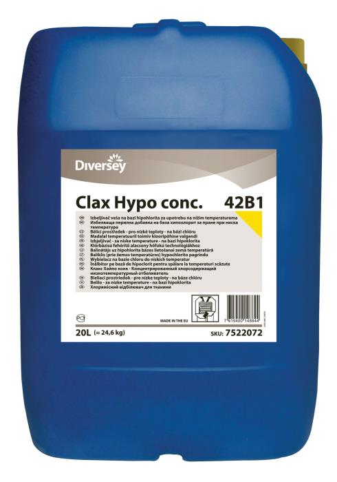 Clax Hypo Conc. 42B1 Candeggiante concentrato a base di ipoclorito Lt 20