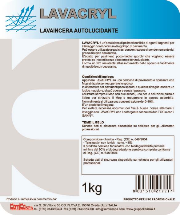 Lavaincera autolucidante Lavacryl Lt 5