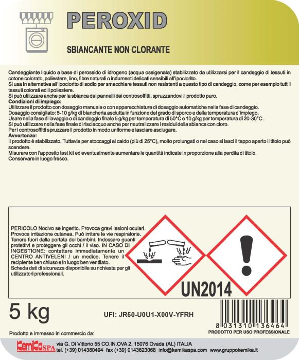 Sbiancante non clorante per lavatrici industriali Peroxid 20 kg