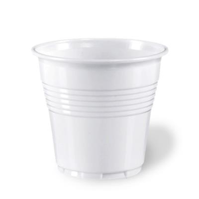 Bicchiere di plastica 80 cc Bianco pz 100