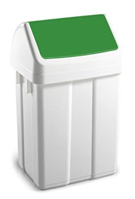 Pattumiera con coperchio basculante Max lt 12 - coperchio Verde