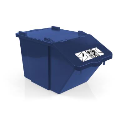 Pattumiera con coperchio Split | 45 L | Con targhetta